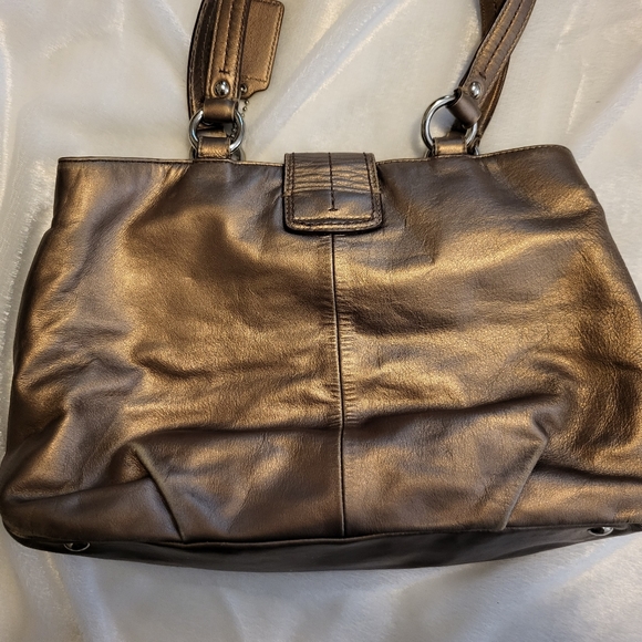 Coach - Vintage Gold with Purple Lining, 9x15x4 - Picture 5 of 11